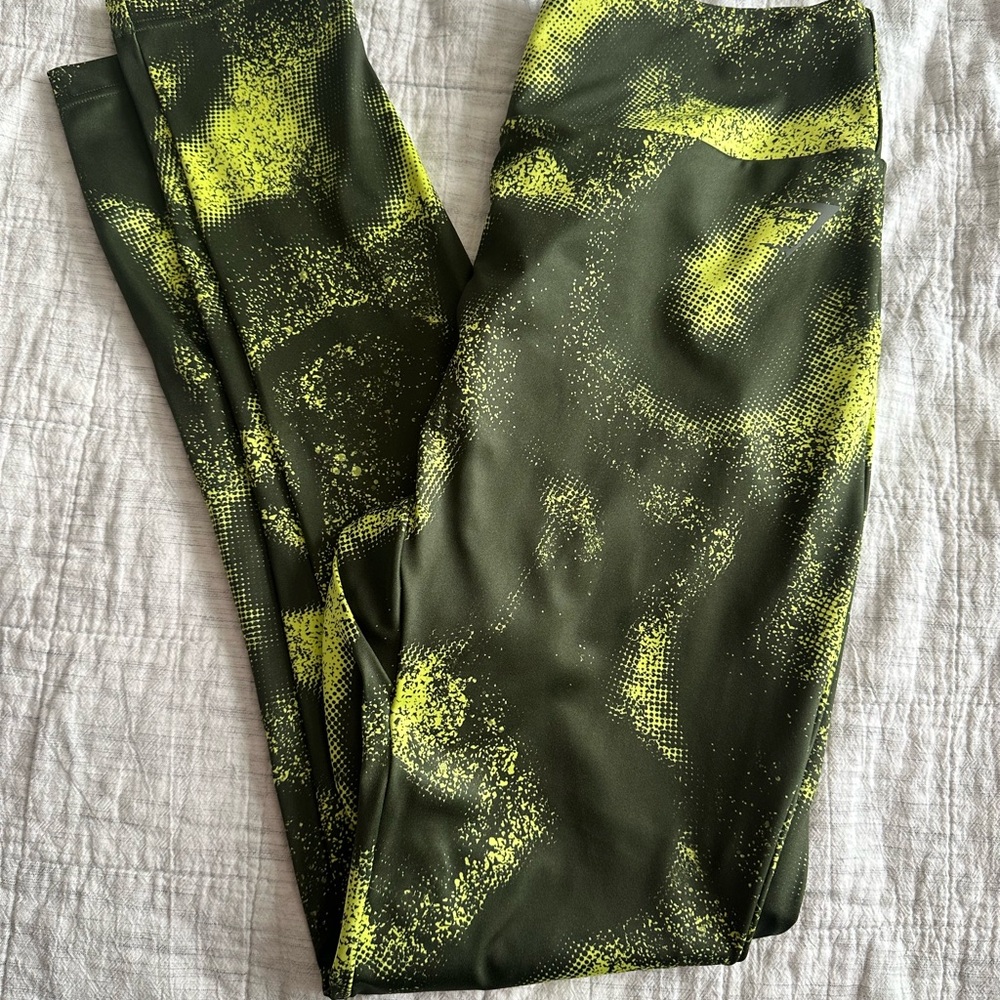 Gymshark Green and Yellow Leggings